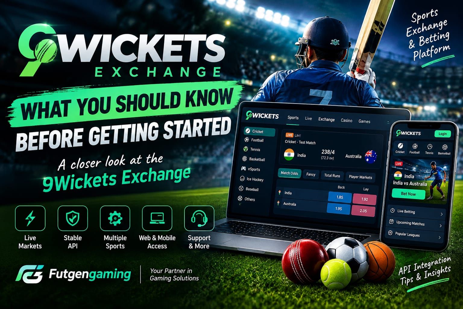 9Wickets Exchange Complete guide sports Exchange Api & live betting futgengaming