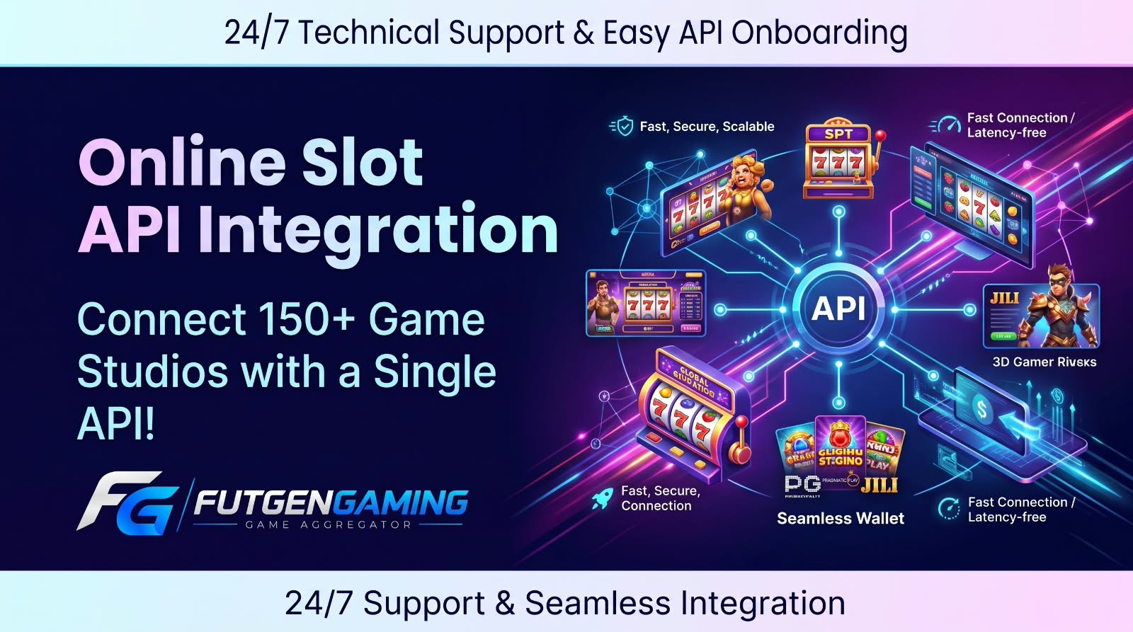 Online Slot API Integration: 150+ Providers Unified Math & Seamless Wallet by Futgengaming